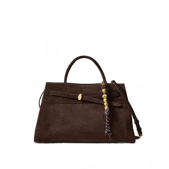 NEW VERONICA BEARD women's paracord beaded bag charm in raisin multi - Picture 3 of 3